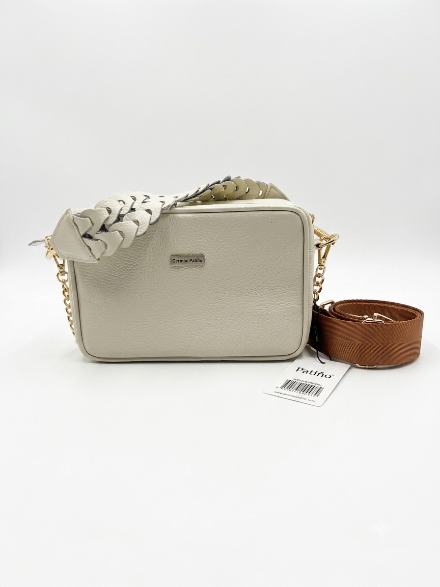 Cartera Crossbody en Cuero Natural