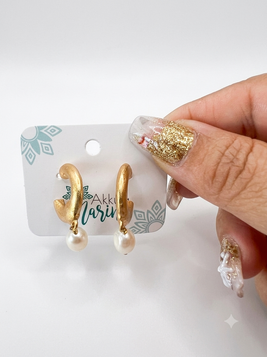 Aretes Candongas Perla
