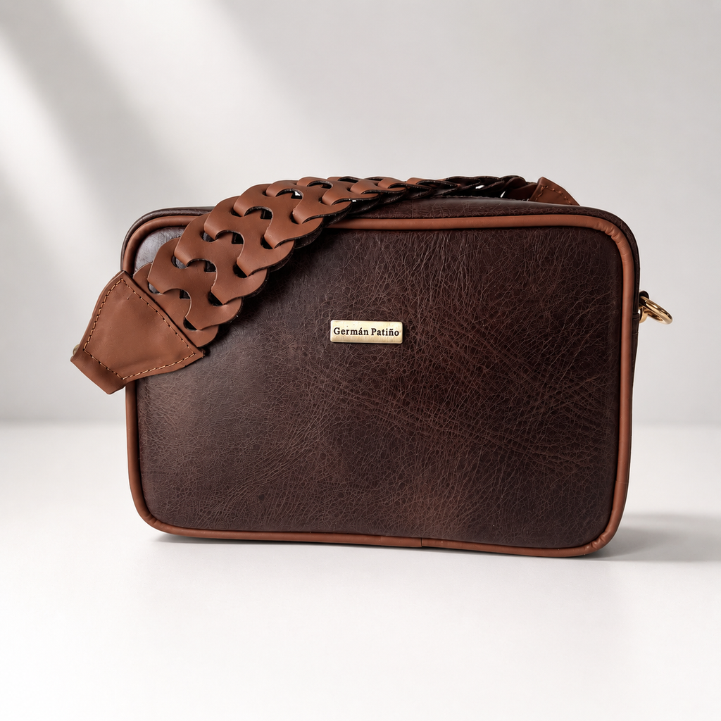 Cartera Crossbody en Cuero Natural