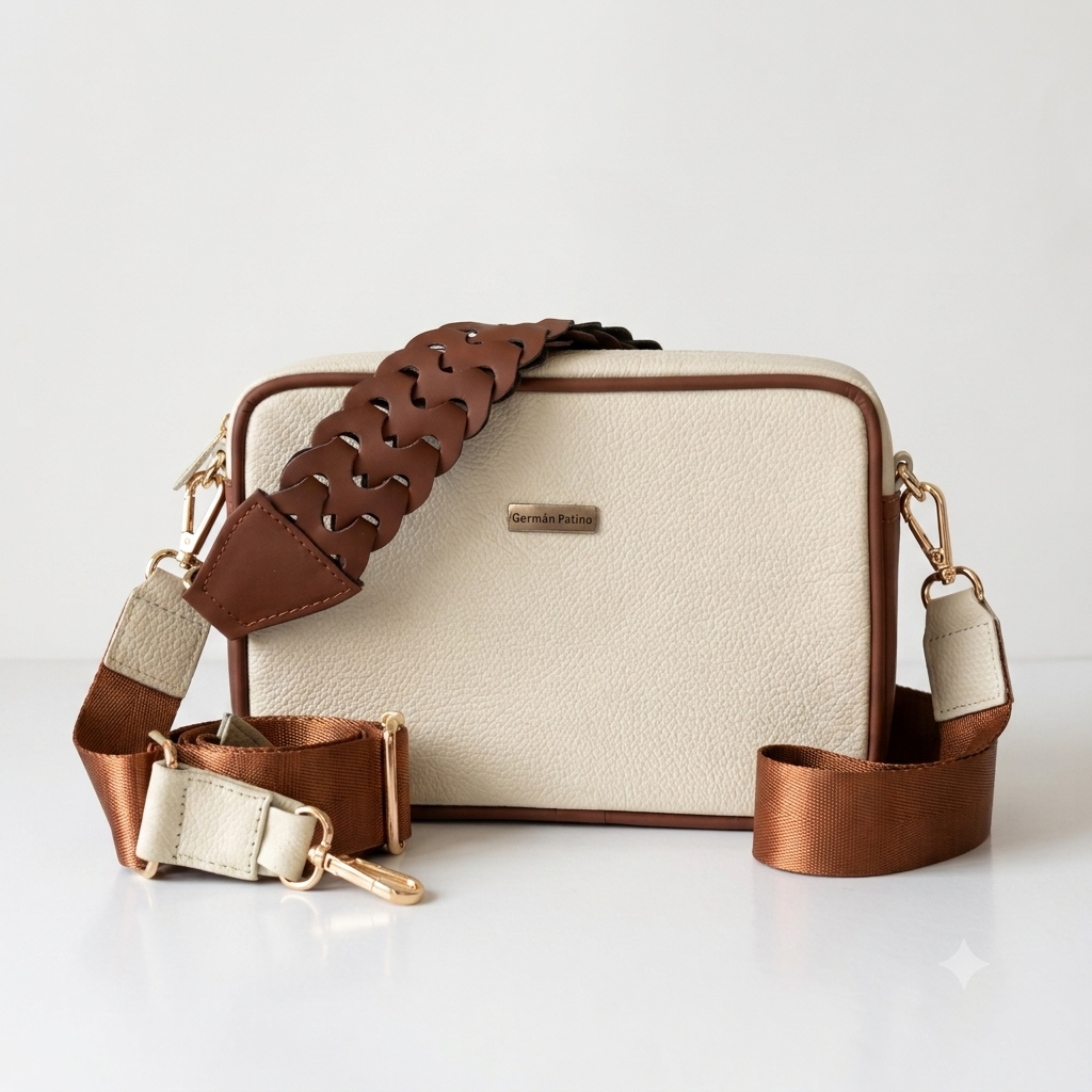Cartera Crossbody en Cuero Natural